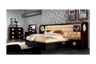 Modern Leather and Lacquer Bed AW225-180 