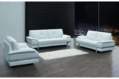Modern white leather set 128 -M