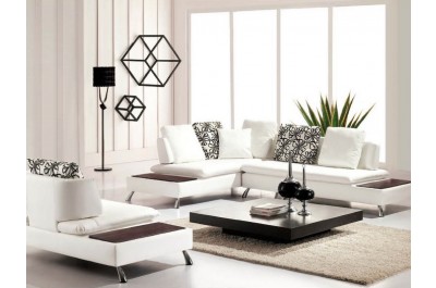 981 Leather Sectional, and Chair-GE