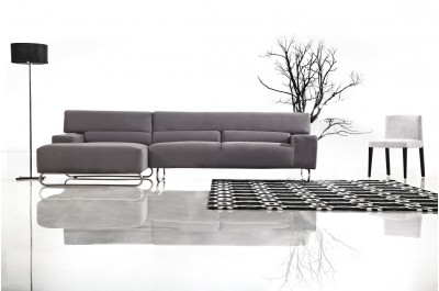 Gray Microfiber Sectional -  EA