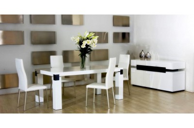 Escape White Dining Table 