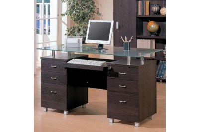  Computer  Desk with Glass K-132008