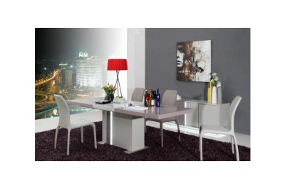 Vertigo - Modern Grey LED Lit Dining Table