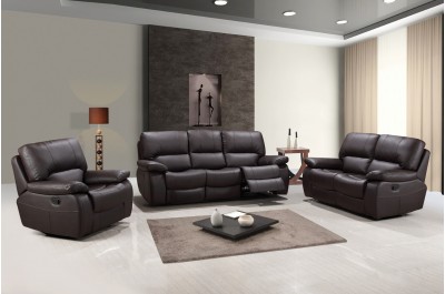 9839 Bonded leather recliner sofa set