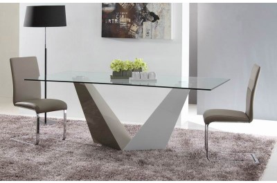 Vertex - Contemporary Glass Dining Table