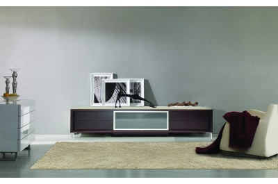 GE- Bridge Black TV Stand