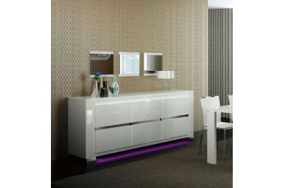 Elie Modern Italian  High Gloss 3 - Door  Buffet -N