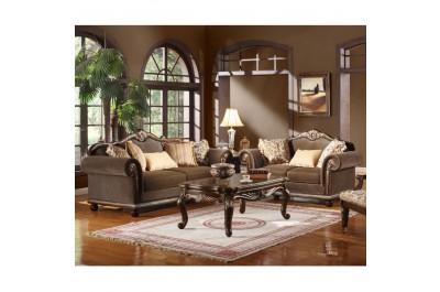 Fabric Sofa and Loveseat 08117-WS