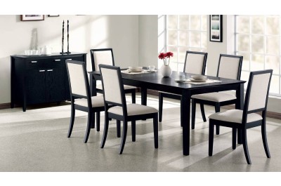 Black Finish Extendable Dining Table - C119201