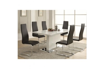 Contemporary Glossy White Dining Table -  310- OC