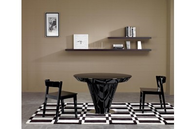 Crow Black Round Dining Table