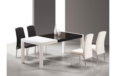 T062 Combi White and Black lacquer table