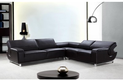 Van Modern Leather Sectional Sofa -GE