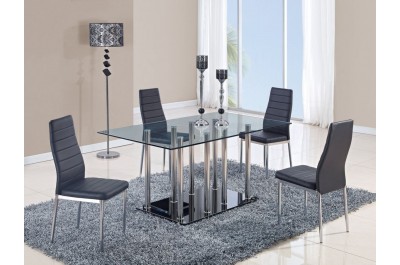 Rectangular Glass Table Set - B 863