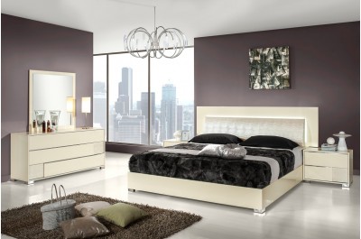 Modrest Grace Italian Modern Beige Bedroom Set