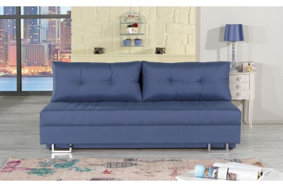 Blue Queen size Fabric Sofa Bed Avana