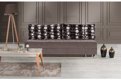 Grey with poker dot pillows Queen size Fabric Sofa Bed Banana -NEW