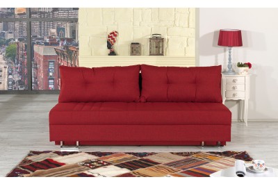 Red Queen size Fabric Sofa Bed Avana