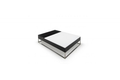 A902P - Modern White Coffee Table with Pull-Out Tray and Storage - GE