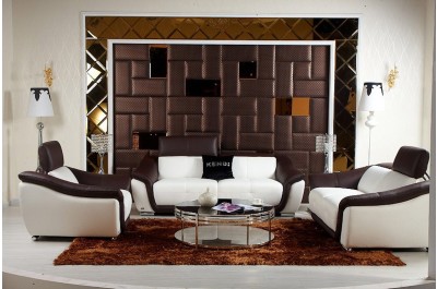 GE- K6738 Modern Multi-Toned Leather Sofa Set