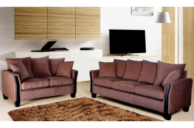 Light Brown Velvet Fabric Sofa - B 2255