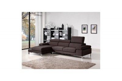 3011 Fabric Brown Color Sectional Sofa