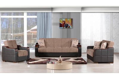 Politan Sofabed – Brown Fabric