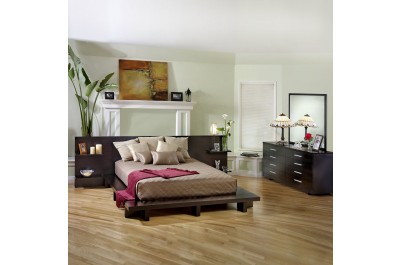 Mona Modern Bedroom Set Wenge color-SH