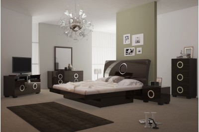 PENINSULA BEDROOM SET - WENGE