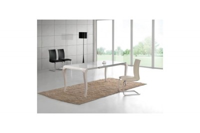  MT100 - Transitional White Gloss Dining Table 