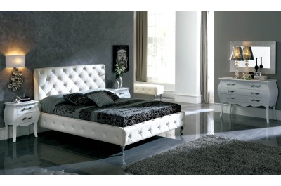 Nelly White Modern Italian Bedroom set - N