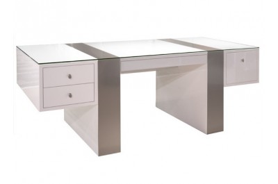 Nero White Lacquer Desk