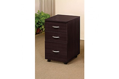 Mary Wood File Cabinet with Casters -AM