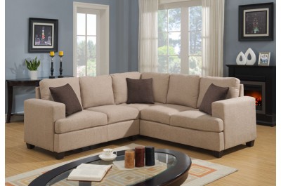 Beige Fabric Sectional - B 203