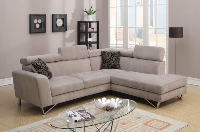 Taupe Fabric Sectional- B 8936