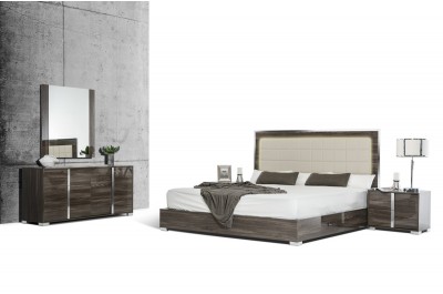 Modrest San Marino Modern Grey Bedroom Set