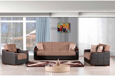 Brown Fabric Sofa Bed Medal