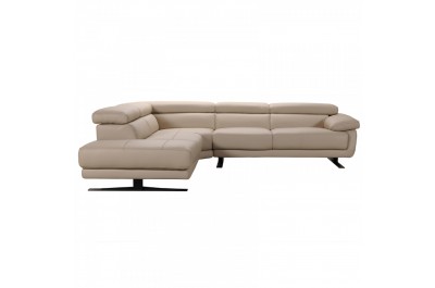 Divani Casa Gypsum Modern Taupe Leather Sectional Sofa