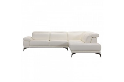   Divani Casa Tundra Modern White Full Italian Leather Sectional Sofa