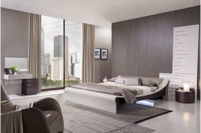 C579A Contemporary Platform Bed w/ Lights
