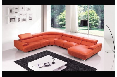 T190 - Modern Leather Sectional Sofa 