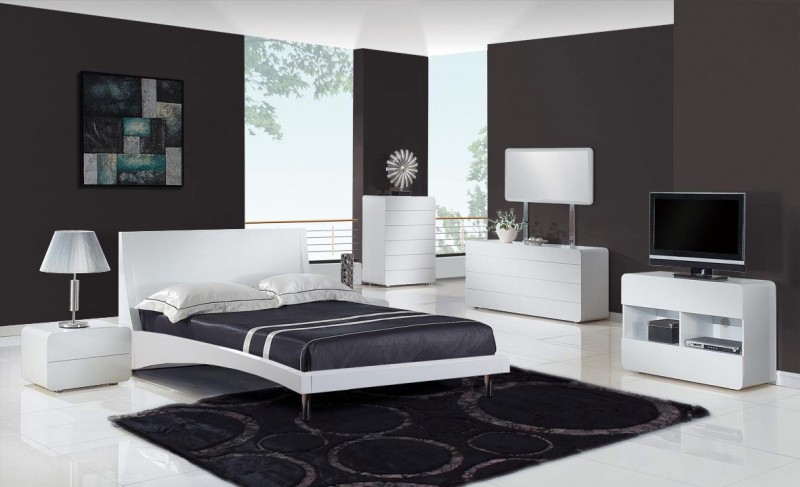 Bristol - Contemporary Glossy Bedroom Set - GE - Modern - Bedroom Star Modern Furniture