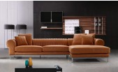 Modern Full Leather Sectional Sofa - 1004