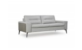 Moroni 366 - Trina Full Italian leather Sofa - Light Grey Y (side panel Metro - 1309 Argent X)
