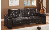 Co-341 Sofa Bed.  Brown Leather or Tan Fabric