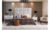 Ariel - Temptation High Headboard Modern Bed 8C004A-white - GE