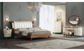 Ivory Brown Rosewood Bed EA01