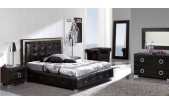 Coco Black Modern Italian Bedroom set - N