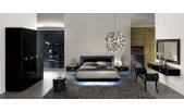 La Star Black Modern Italian Bedroom set - N