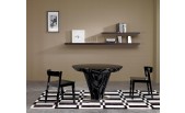 Crow Black Round Dining Table